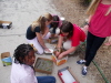 Casting concrete for stepping stones